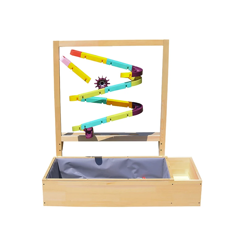 New Design Children  Wooden DIY Multifunction Sandbox Wood Water wall Small Outdoor Playground with Planter