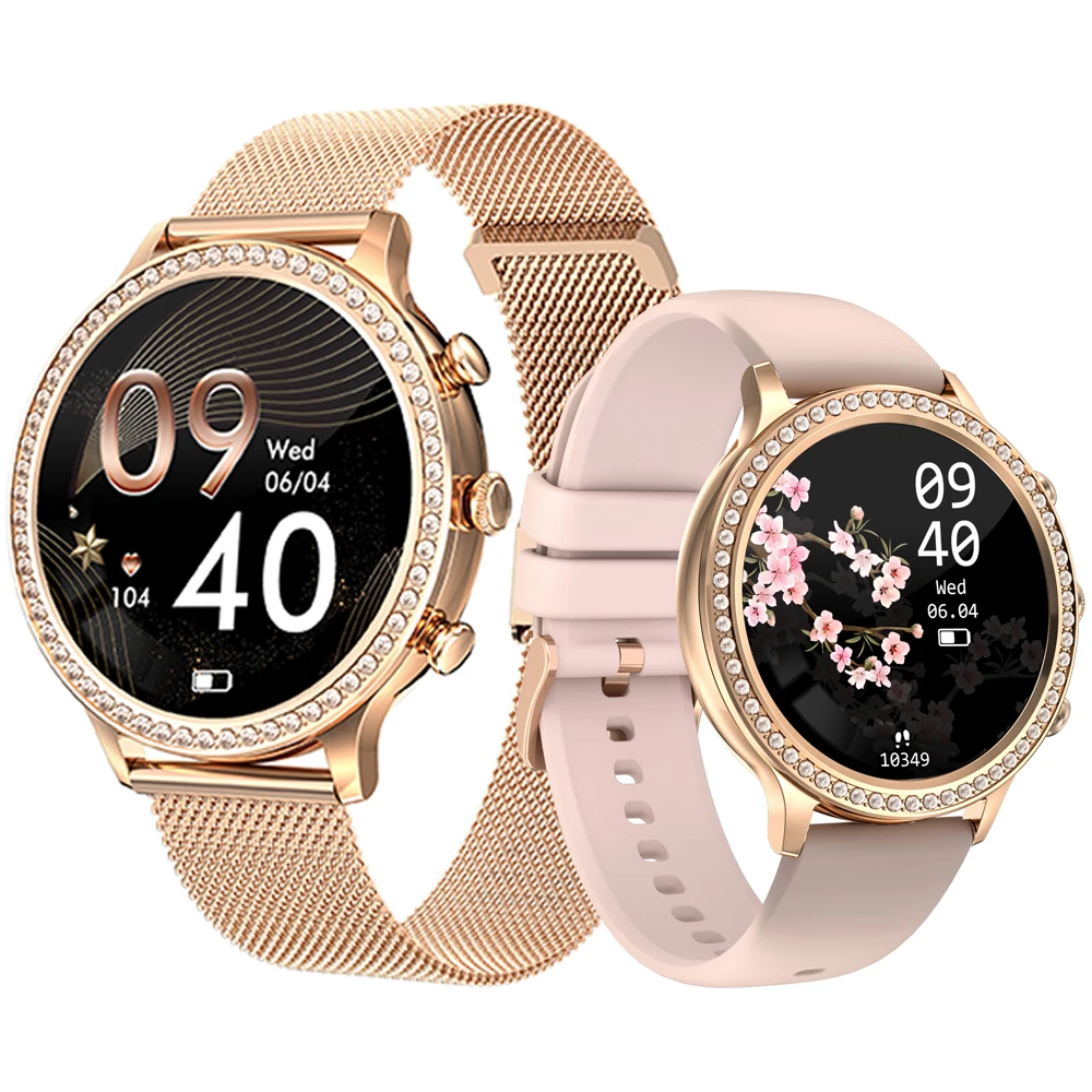 New Arrival Women Luxury Smartwatch BT Call OEM Customize 1.32inch Round Screen Heart Rate Monitoring i70 Smart Watch 2023