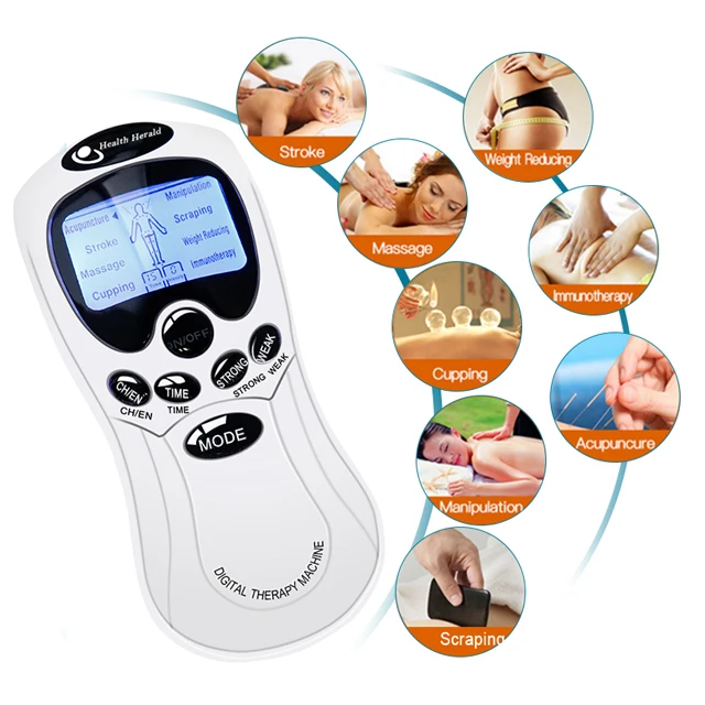 Electric TENS Massager Digital Ems Body Healthy Massage Device Meridian Therapy Massager Machine Muscle Massageador