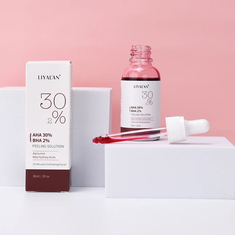 Private Label Salicylic Acid Organic Anti Aging Acne Exfoliating Skin Care Face Whitening Serum AHA Serum