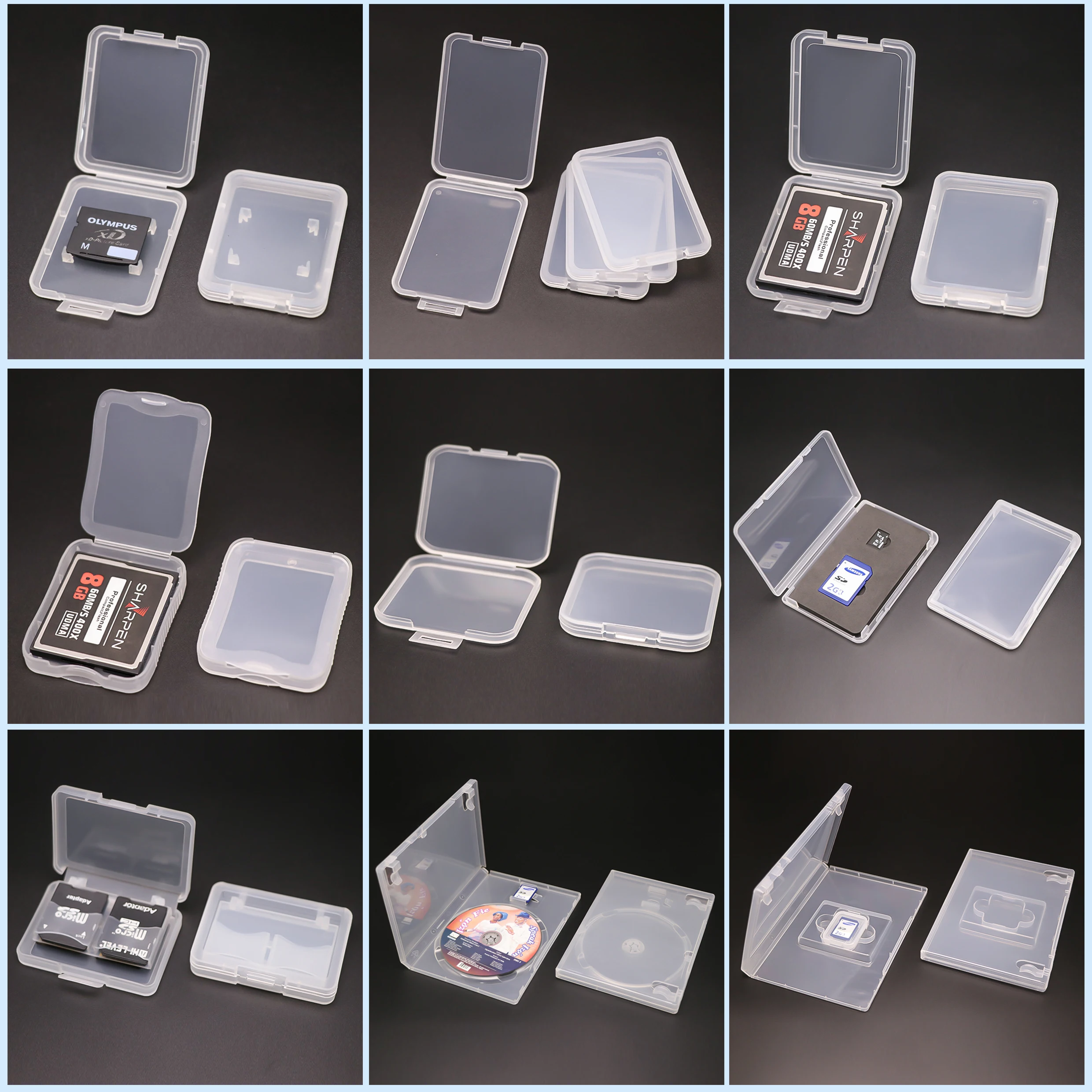 YUZMEI Plastic XQD Memory Card Case Cfexpress Type B Card Reader Case Protective Box Case for SD/TF Card Box For SanDisk Micro