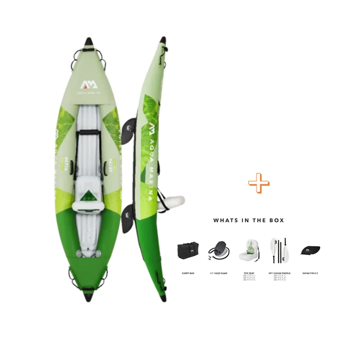 Aqua marina Kayak Plastic 2022 New Green Betta Model Upgraded Pedal Drive Paddle Kayak Canoe For Sale