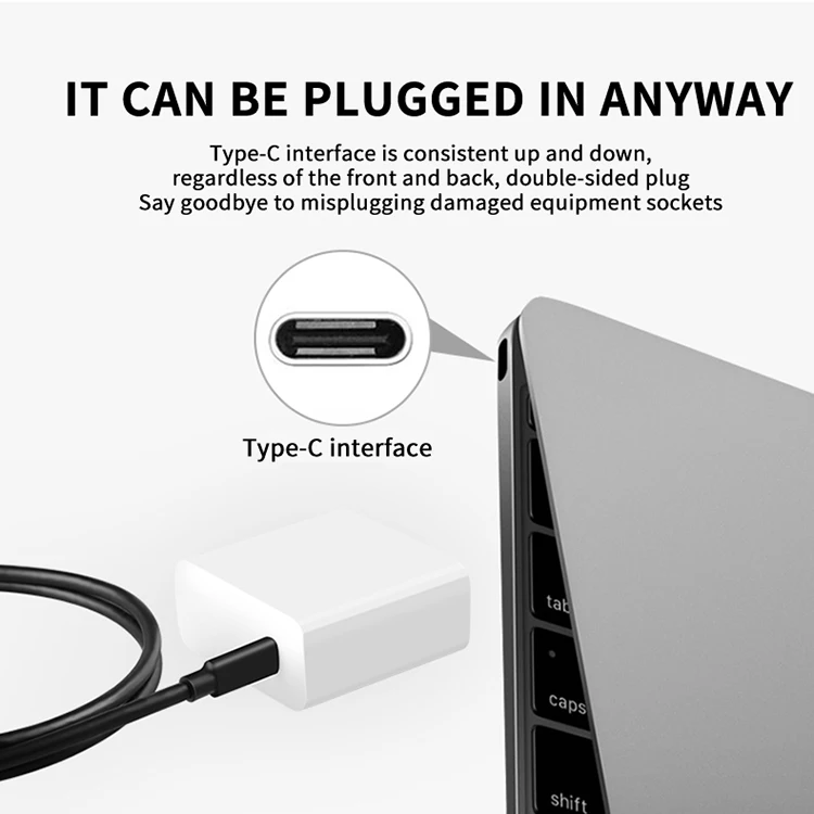 DataRoad PD connect laptop 5A 100W 10Gbps fast type c to type c data charging cable