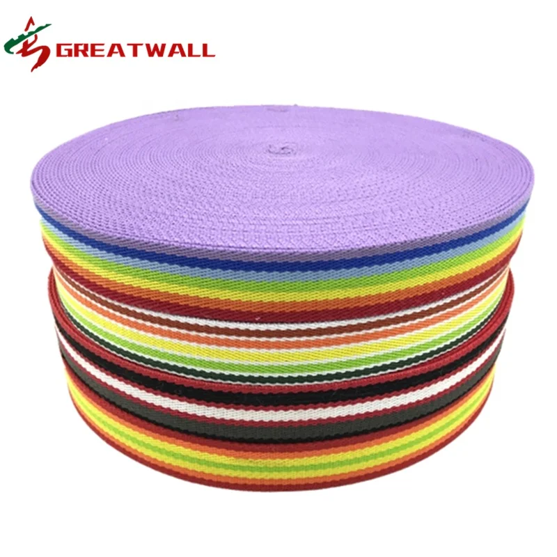 China Factory Supply Customized Webbing Tape Roll Woven Polyester Cotton Nylon Jacquard Webbing Strap