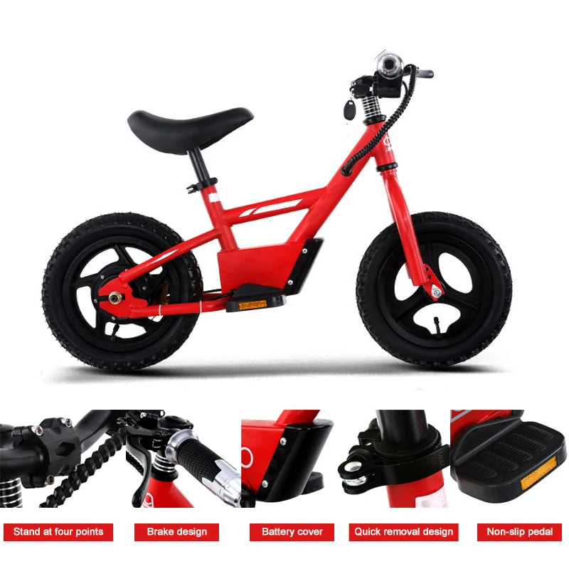 Hot Sales China 16inch OEM Children Balance Bicycles Manufacturer Steel Frame Electric Balance Bike