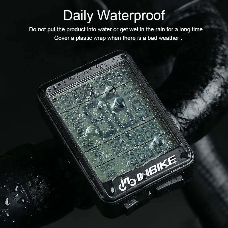 Inbike Waterproof Universal Wireless Backlight Bike Digital Meter Speedometer Cycle Speedometer