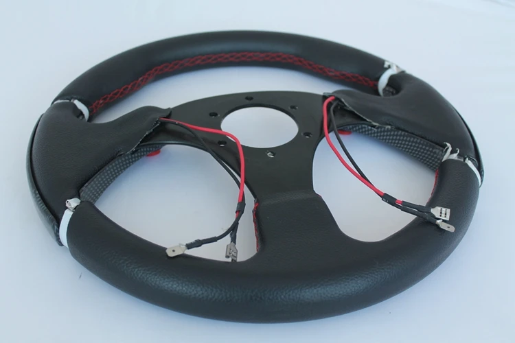 TRAPLY 320mm PVC Black Racing Car Steering Wheel For Lexus 350 BMW