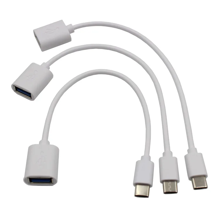 USB 2.0 OTG female to type C female OD 3.5 mm Portable data cable plug and play on computer phone TV