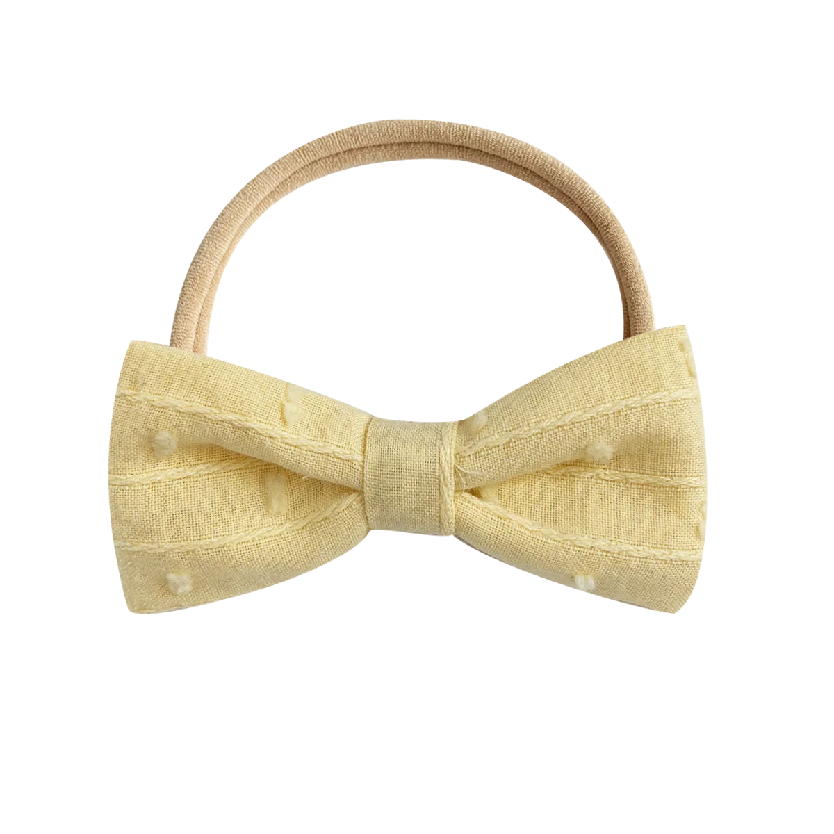 E-Magic sweet Custom set soft 8cm Handmade floral Cotton ribbon bow with hair rubber for girls woman hair accessory