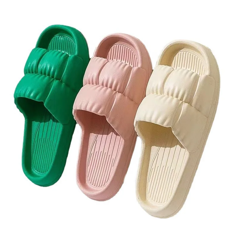 Hot Sale Fashion Summer Petal Couple Soft Outsole Anti Slip Comfortable Cloud EVA Slider Slippers Women For Home Bathroom Hotel