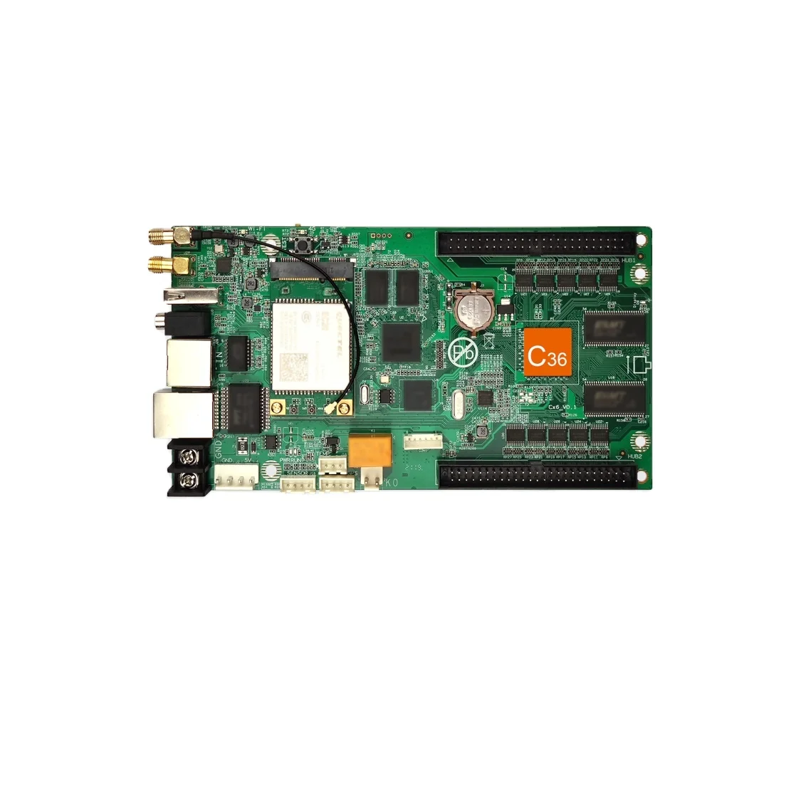 HUIDU HD-C36C светодиодный дисплей плата управления асинхронным Wi-Fi/LAN/USB HUB75 RGB 384x320 HD-C15 / HD-C15C HD-C16C HD-C35C