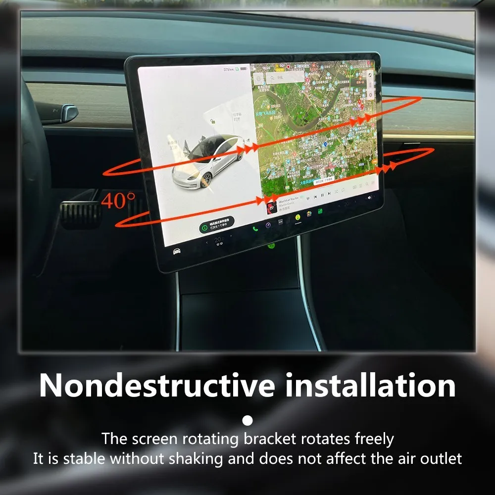 Аксессуары для Tesla Model 3 Y 2022 новинка вращающийся кронштейн экрана центрального управления автомобильный держатель GPS-навигации поворотное