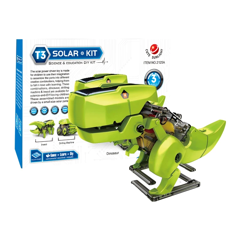 Educational toys 3 in 1 Solar energy self-assembled robot , Freely assembled puzzle products for Children