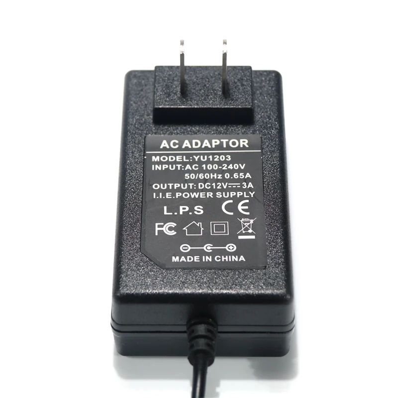 Штепсельная Вилка европейского стандарта черный настенный адаптер DC 5V 6V 9V 12V 15V 20V 24V 12 Вт, 15 Вт, 18 Вт, 24 Вт, 0.5A 1A 2A 3A переменного тока Адаптеры источнтика питания