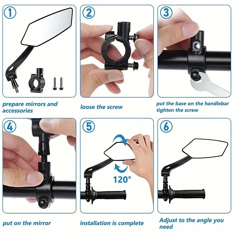 Motorcycle Rear View Mirror Bike Side Mirror Modified Universal Motorcycle Mirrors Rear View