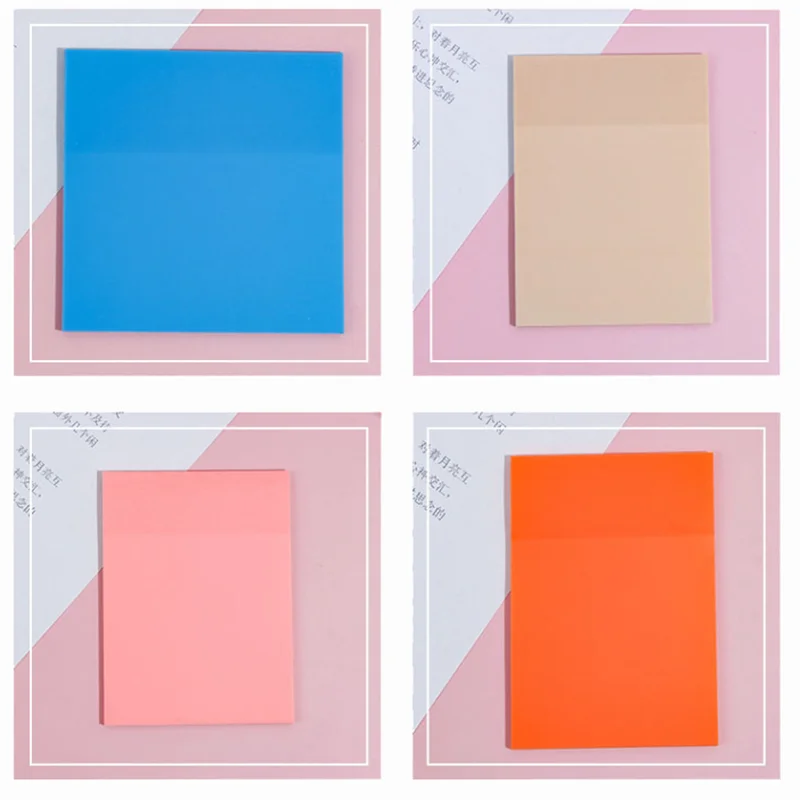 Custom LOW MOQ 2024 colorful PET sticky index markers transparent sticky notes strips for student office school supplies memo pads