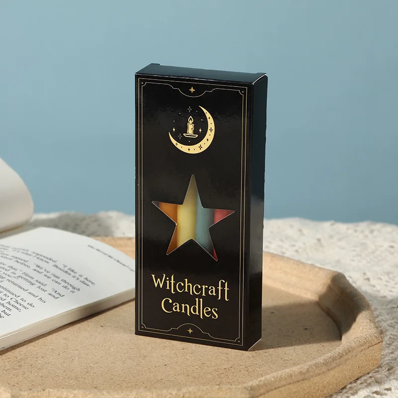 Wholesale 12 Color Long Pole Candles Household Paraffin Wax General Emergency Lighting Candles With Gift Box