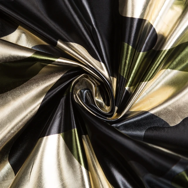65gsm 100% Polyester camouflage foil coating taffeta Fabric  for garment