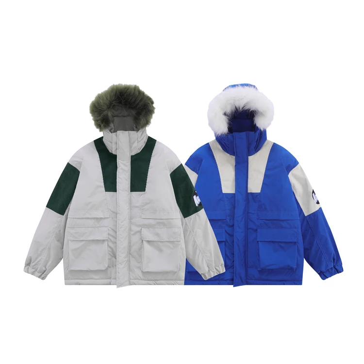 Garment Manufacturer Winter High Quality Big Fur Collar Hooded Down Jacket Men Thickened White Duck Down Jacket - Buy White Duck