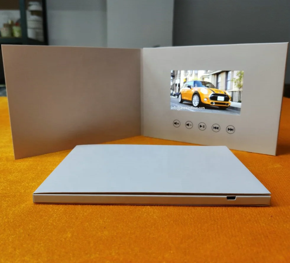 Lcd video brochure video player brochure lcd screen digital greeting lcd video brochure card
