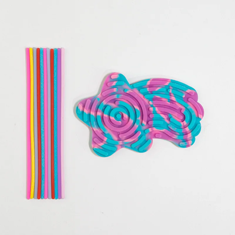 New Sensory Fidget Toys for Kids Silicone Sensory Activity Board for Stress Anxiety Autistic ADHD