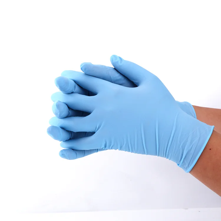 Hot selling good quality waterproof disposables food used nitrile gripped gloves