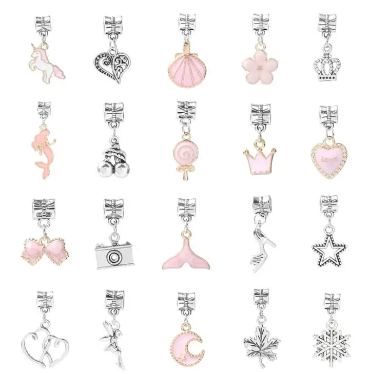 Набор для изготовления розового браслета для девочек, ювелирные изделия, браслеты с подвесками для рукоделия, подарочные украшения для взрослых и детей, новинка 2021