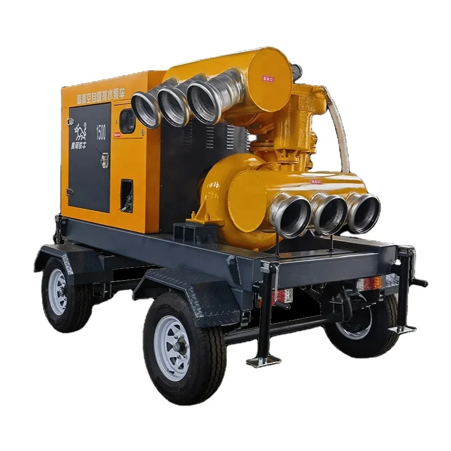 High suction air-cooled diesel engine water pump for wastewater transportation
