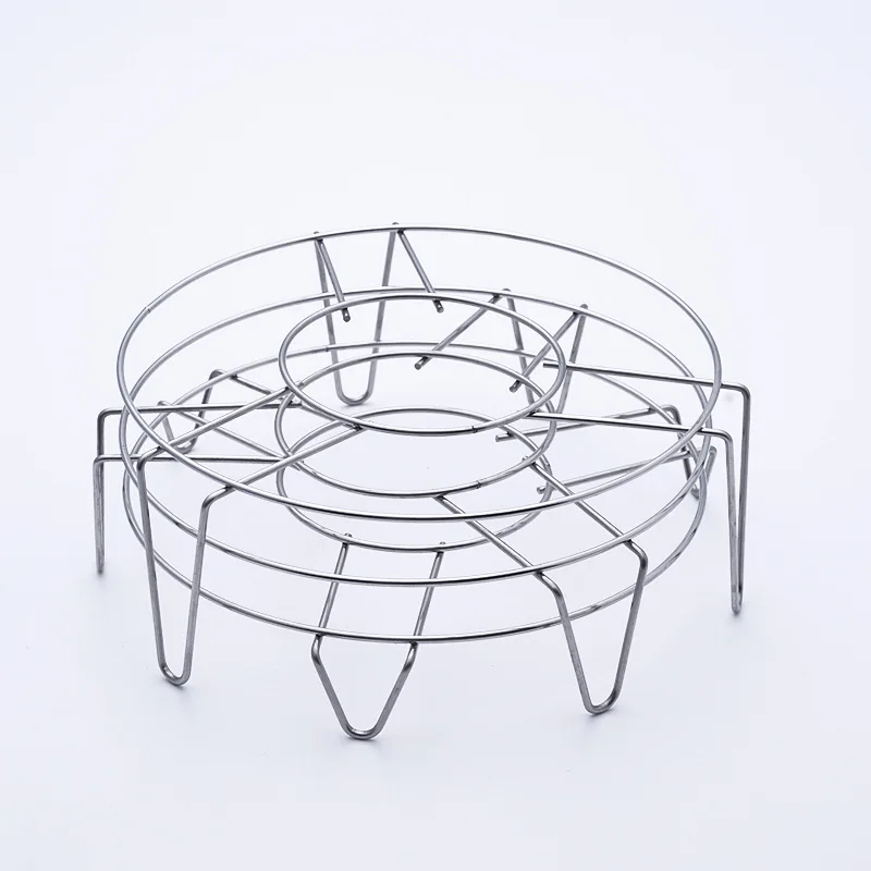 Household steaming grid steaming plate bracket high and low foot stainless steel tripod steamer rack