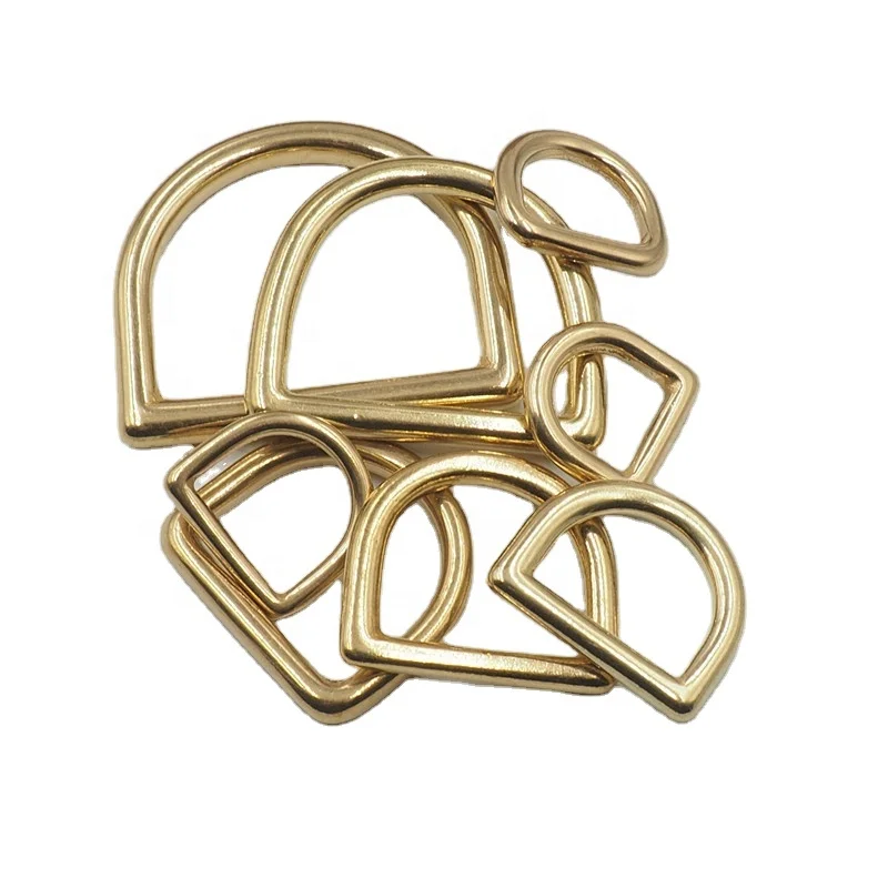 Solid Brass Tri-Glide buckle Rectangle/Square Adjustable Tri-ring Buckle for Bag Shoulder Strap Belt Webbing Slider Buckle