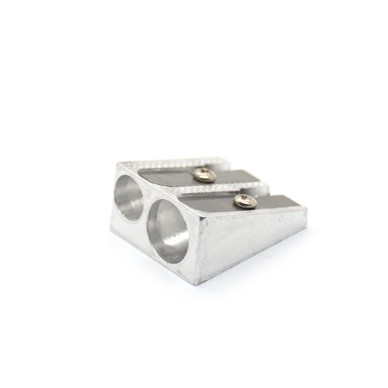 Custom metal aluminum pencil sharpener double holes sharpener machine for school and office