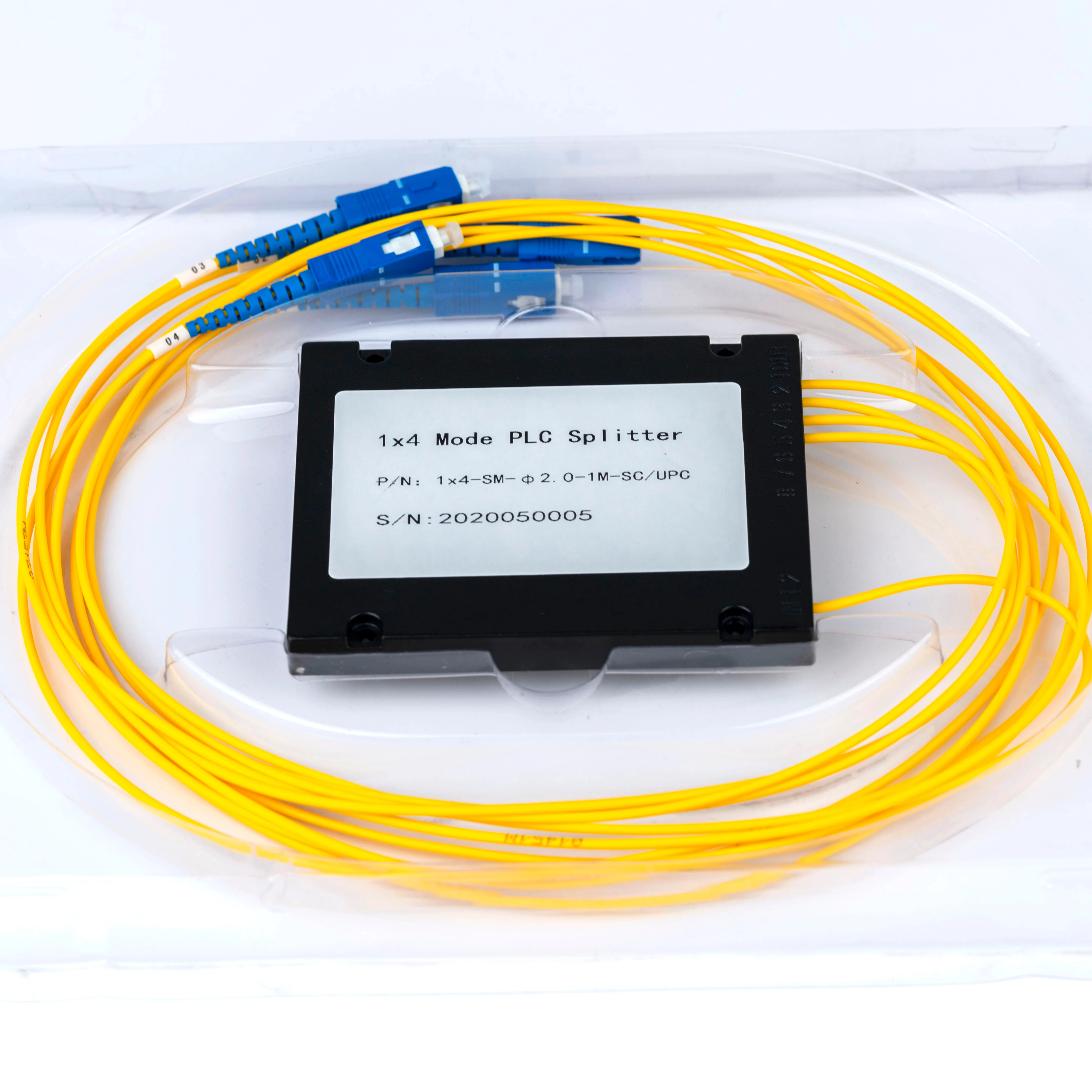 Manufacturer Price SC UPC/APC Fbt Coupler 1x4 single mode 2.0mm cassette fiber optic plc splitter