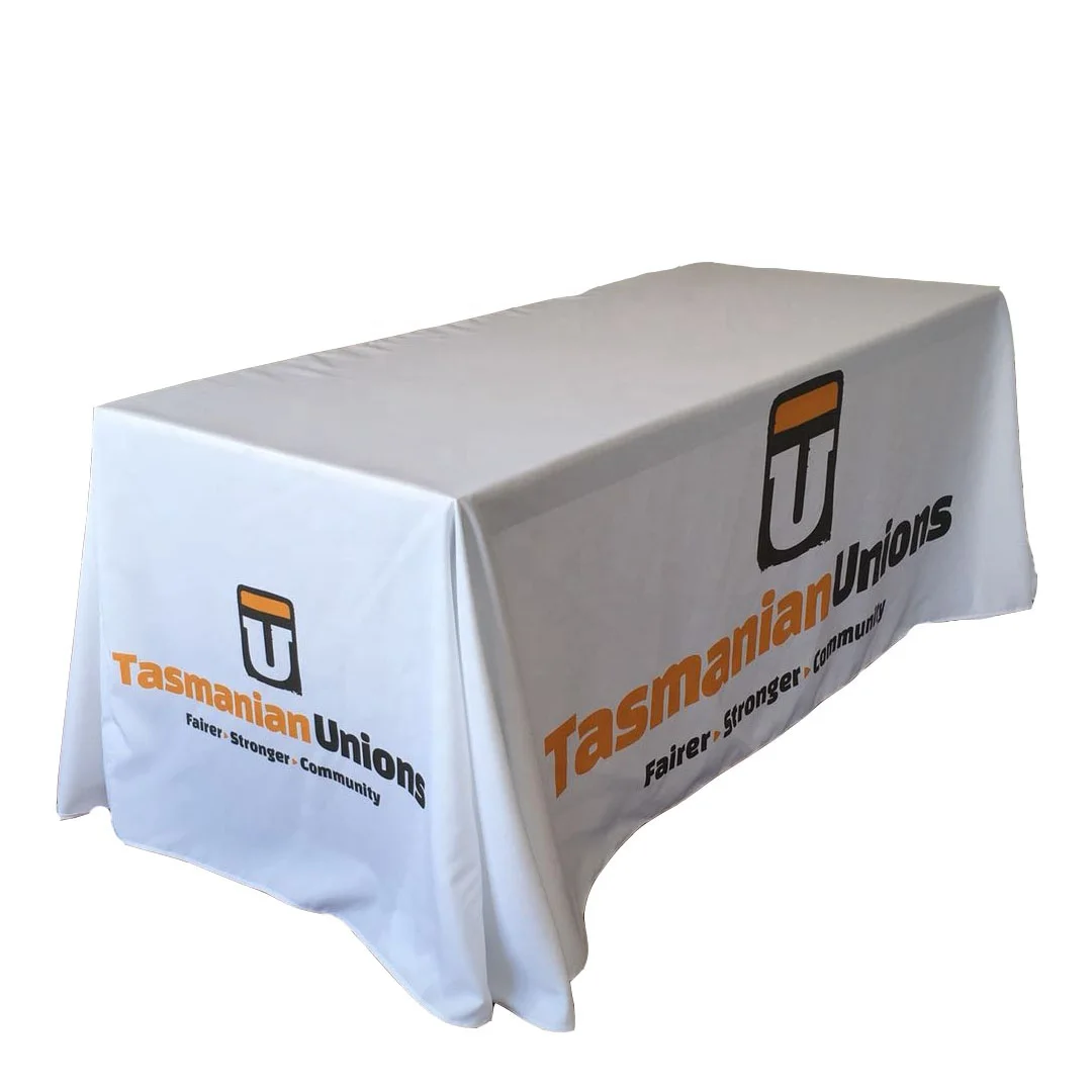 6Ft и 8Ft изготовленным на заказ логосом приталенный покрытие стола торговой выставки скатерть покрытие стола для выставки реклама для промышленных выставок