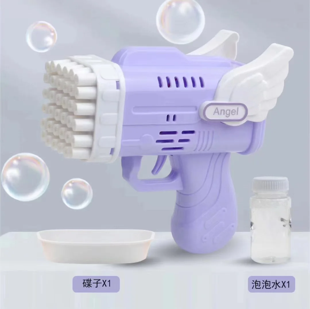 42 Holes Bubble Bazooka Hot Selling Blower Gun Rocket Automatic Bubble Launcher Machine Gun Toys Bazooka Bubble Gun
