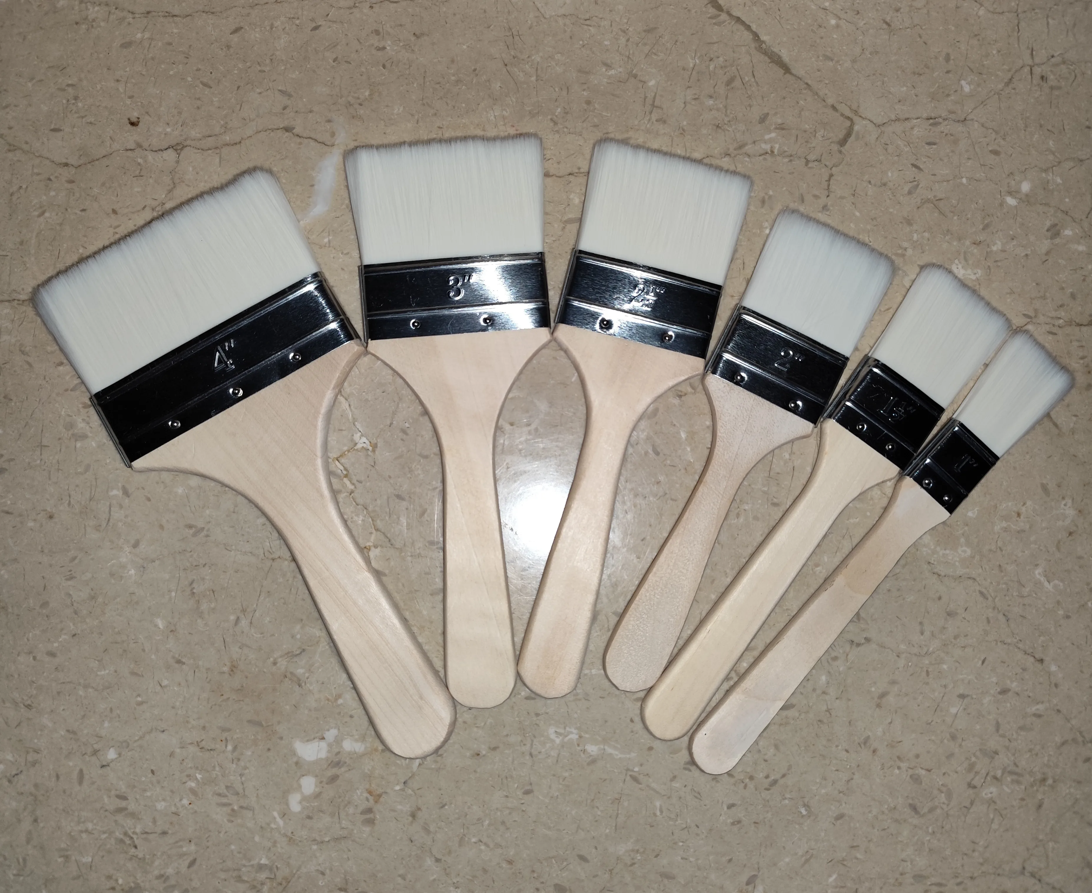 #525 Super Soft Fine PBT Fiber Paint Brush with Natural Wooden Handle Super Quality Painting Brush