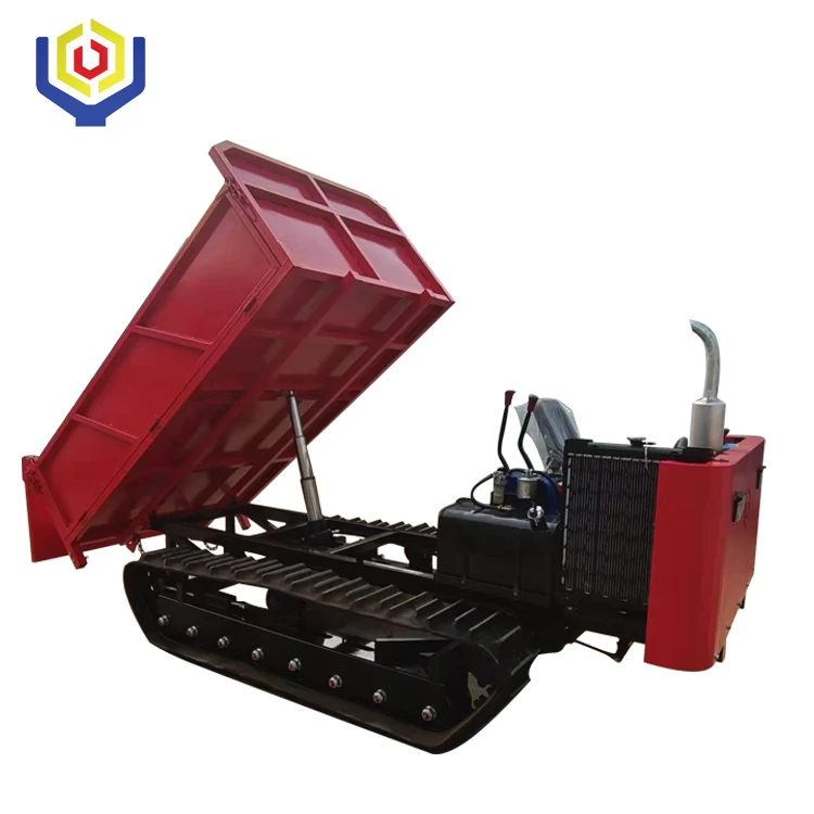 3000kg Loading Capacity Wood Transport Crawler Truck 3ton Small Electric Mini Cargo Dumper Truck