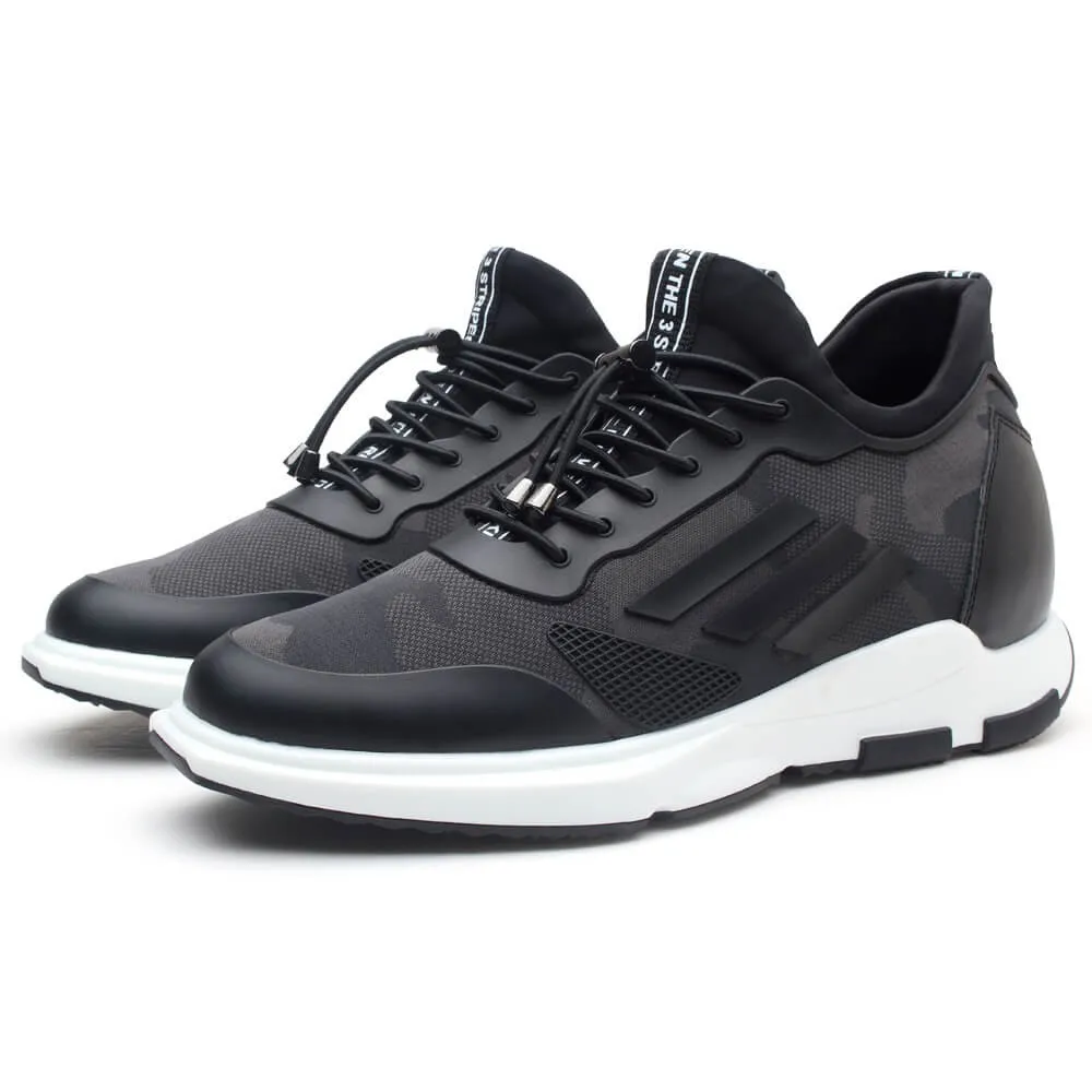 Factory wholesale Fashion Invisible height increasing shoes for men 3 inches elevator casual shoes outdoor sneakers can custom