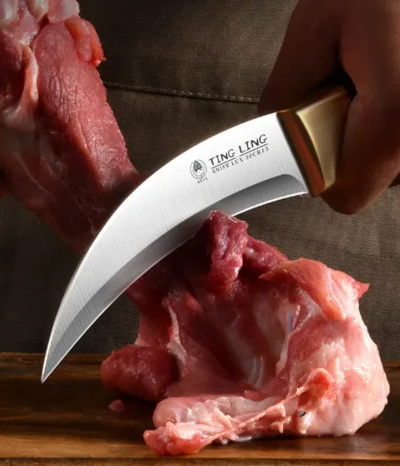 Stainless steel boning knife special cutting tool for killing pigs Commercial razor skin curved blade sharp knife
