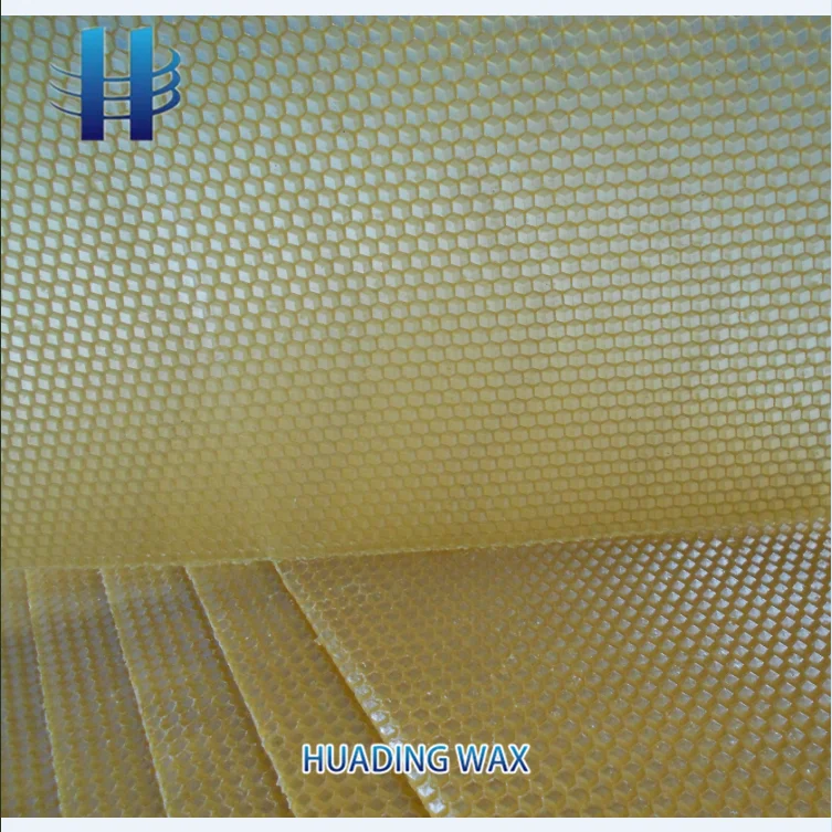 Beekeeping tools 5.4 mm cell size Bulk natural organic Bees wax/Natural beeswax foundation sheets