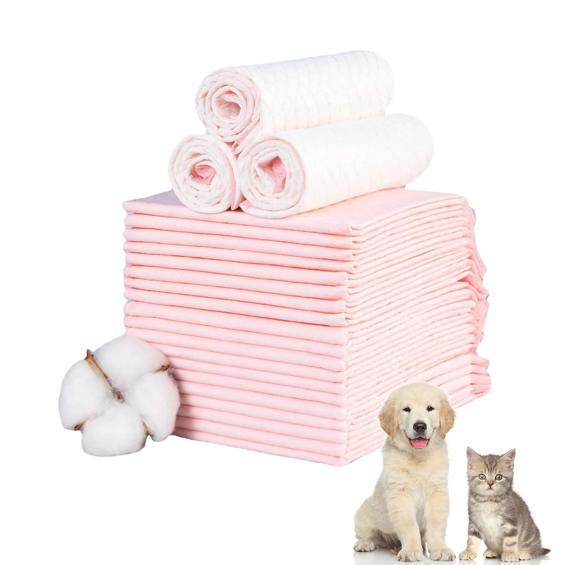 Non-Woven Fabrics OEM Waterproof Wholesale Puppy Diaper Training Disposable Pet Urine PEE Absorption and Potty Wee Pads