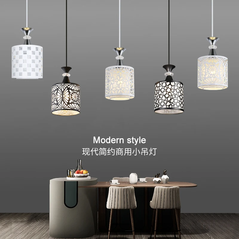 Modern Birdcage Pendant Light Iron Minimalist Retro Small Chandelier Metal Pendant Lamp For Shop Commercial Restaurant