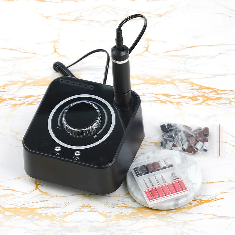 High Quality Table Strong Nail Drill Machine Korea UV601 Rechargeable Portable Manicure Polisher 40000rpm Desktop Nail Drill