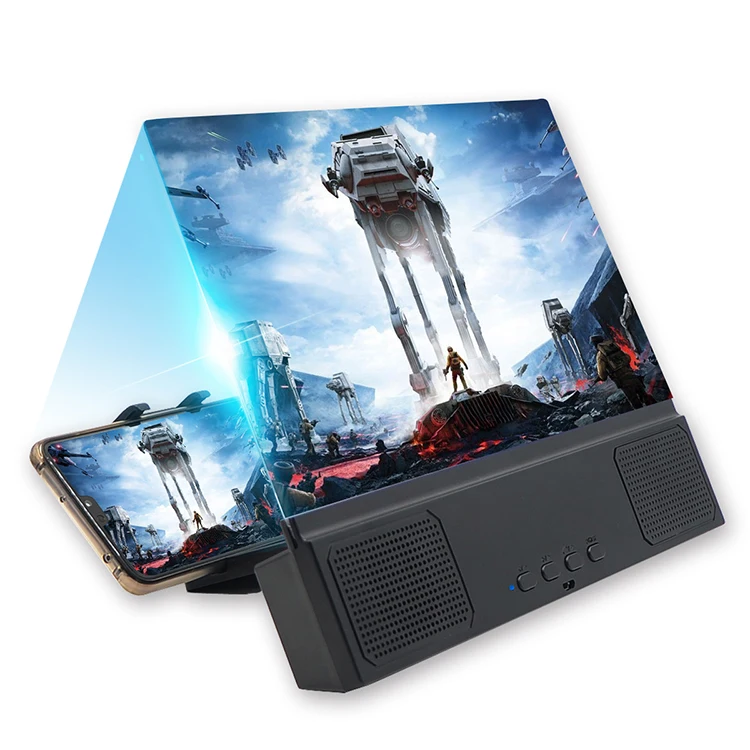 New 3D Video Magnifier 12 inch Mobile Phone Magnifier Phone Screen Amplifier with Speake