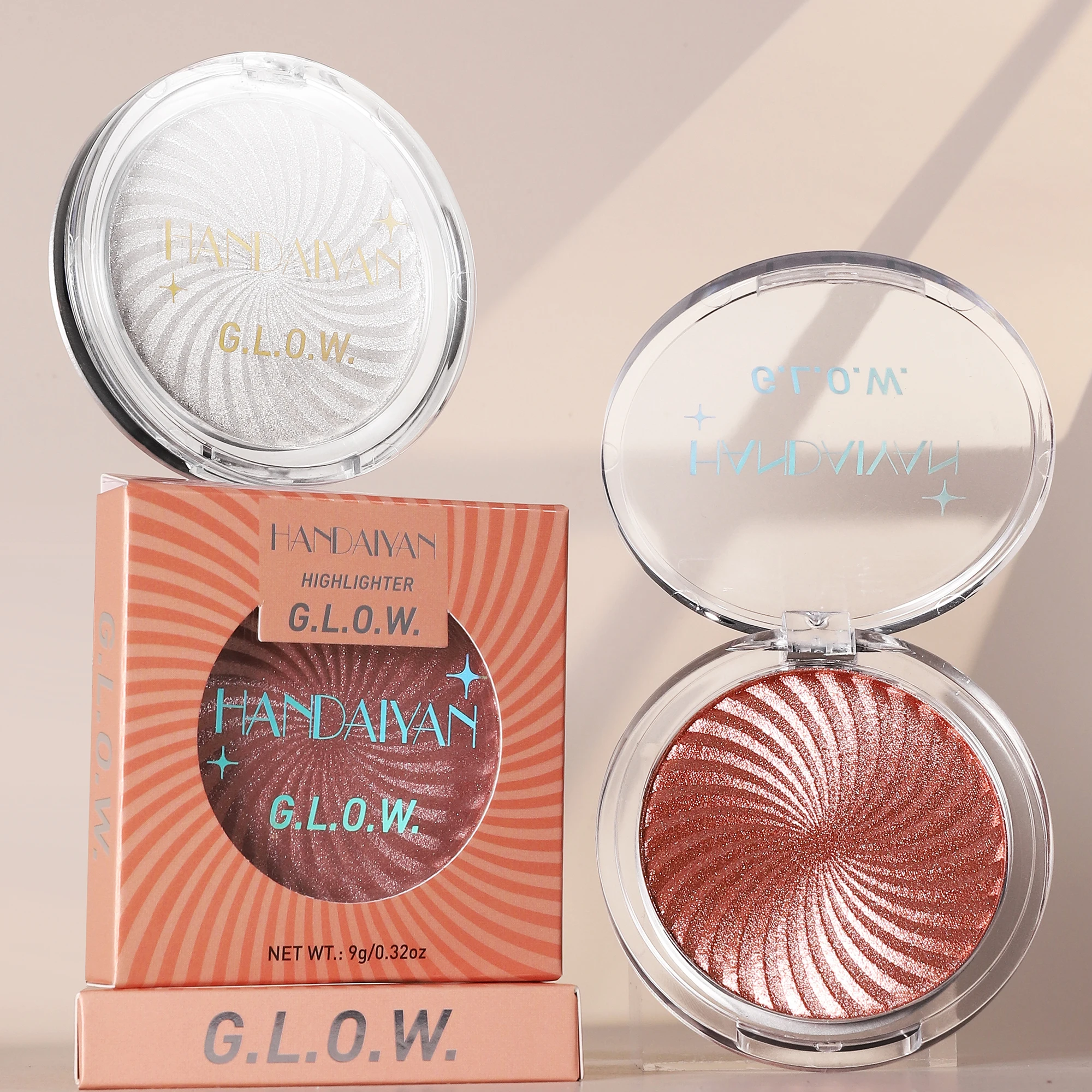 HANDAIYAN Diamond Shimmer Glitter Highlight Powder Contouring Glitter Nose Eyeshadow Brightening Makeup Korean Cosmetics