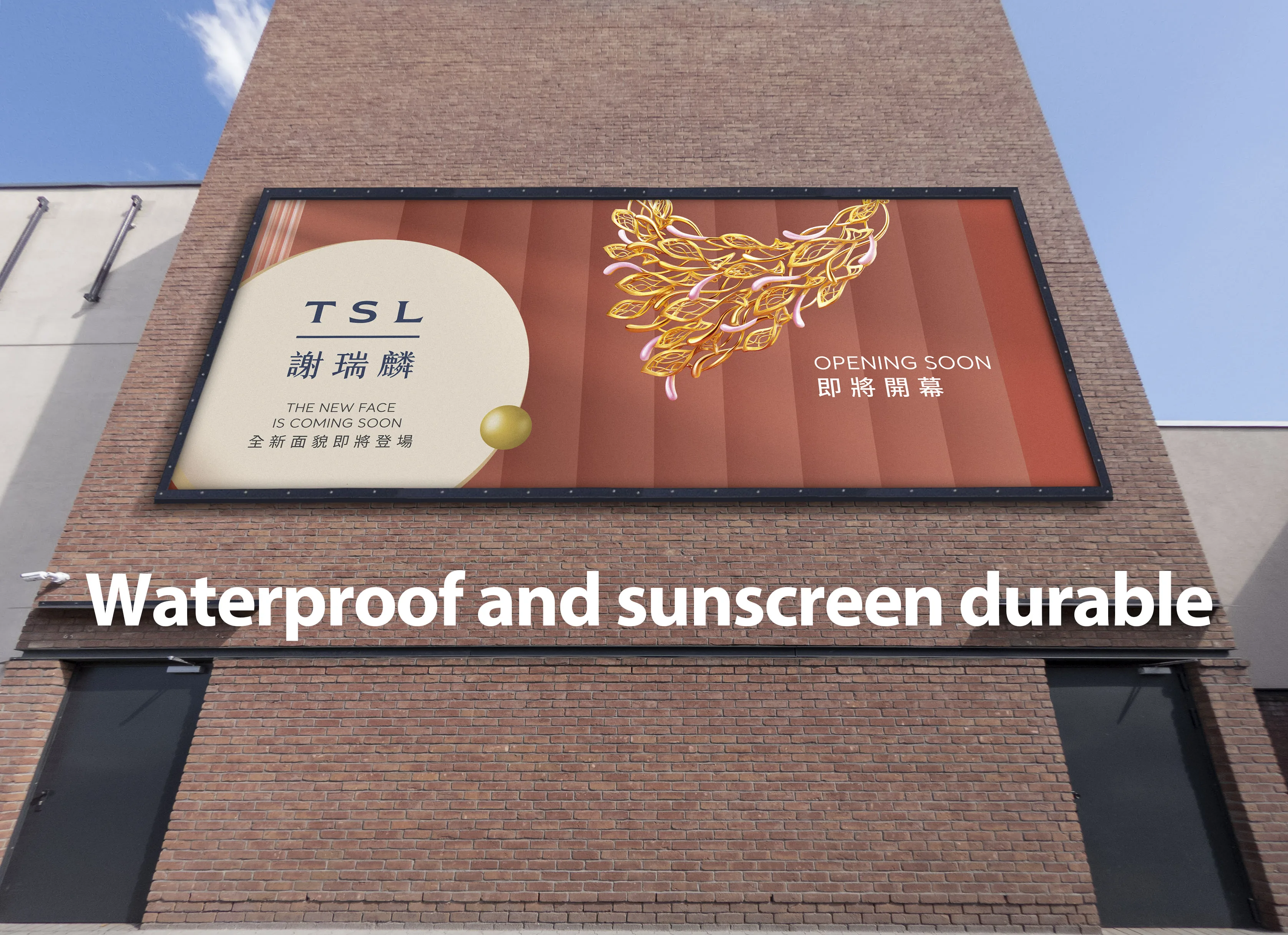 Digital Printing on Vinyl Mesh banner/ Full Color Printed Banner Vinyl Sign/ Advertising Banner with Grommets