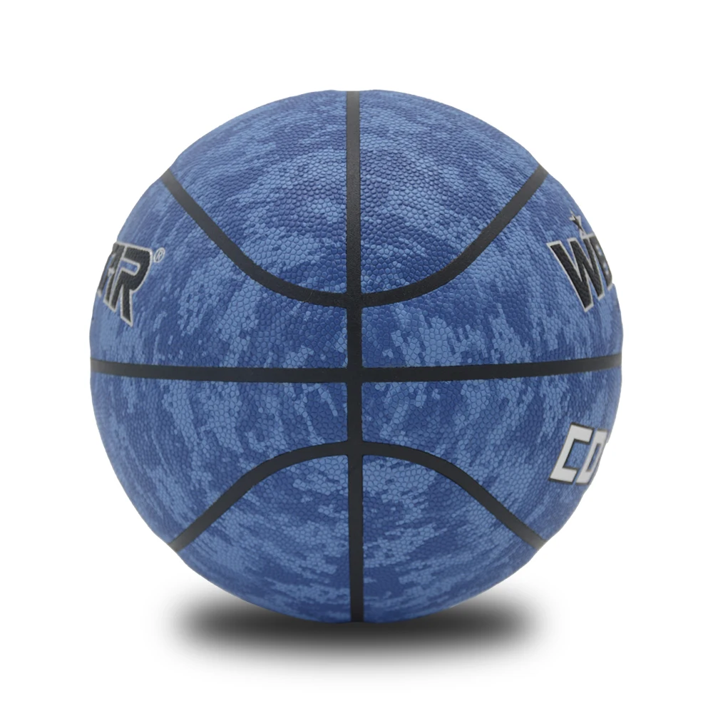 Official Size 7 Basketball Customized Logo Printed in Colorful Laminated PU Leather Butyl/Rubber Bladder for Training