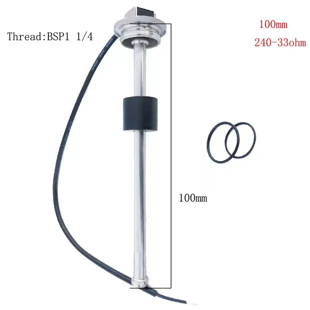 700mm Universal 240 - 33 Ohm Electrical Water Tank Level Sensor Sender Fuel Float Level Sensor for Marine
