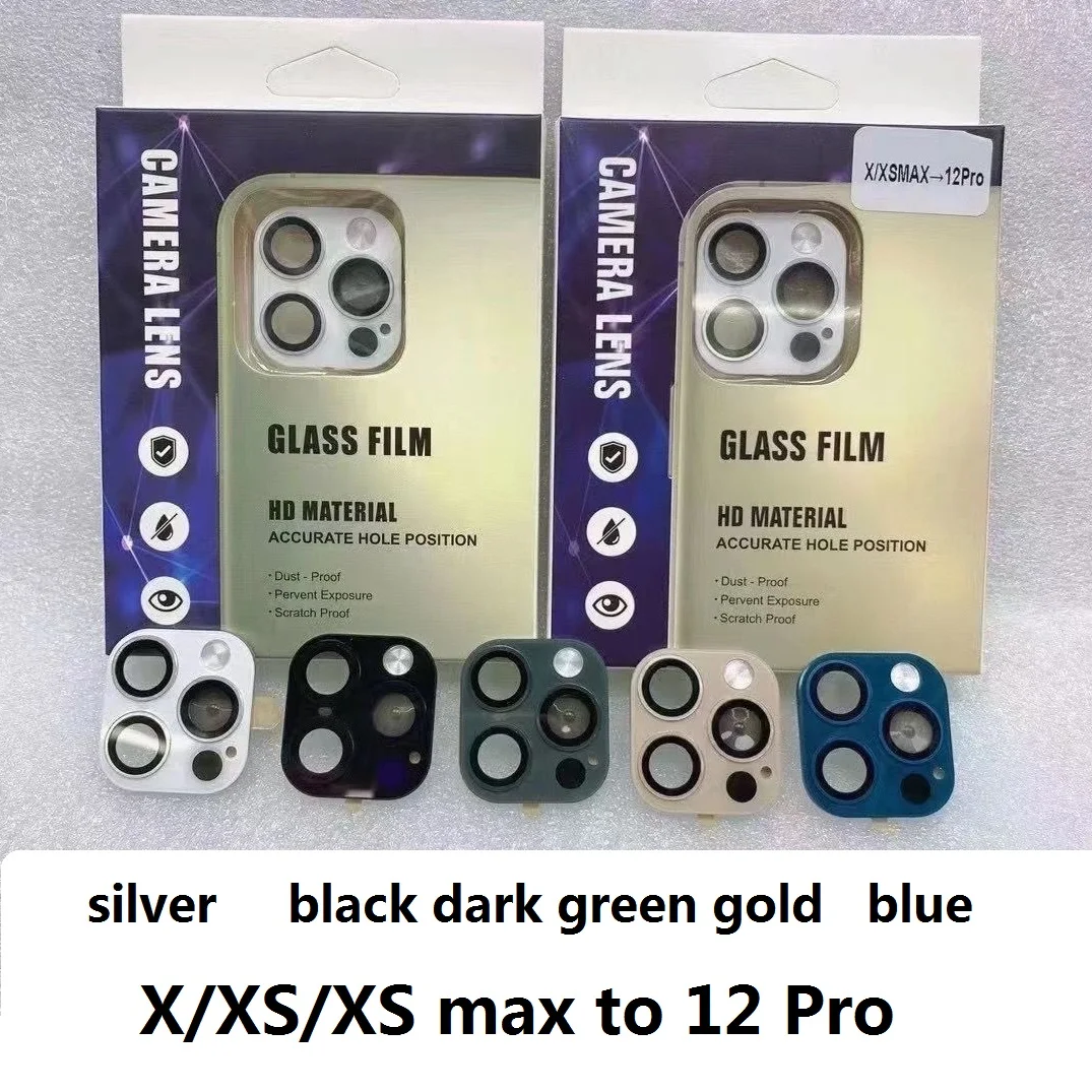 Металлический объектив камеры для iPhone X секундная Замена 11 Pro Max 12 13 мини-наклейка защитный чехол Xs