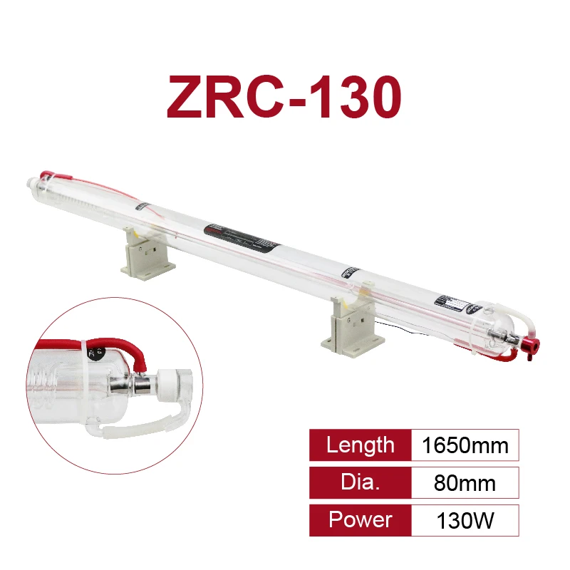 Zurong ZRC Series Co2 Laser Tube Long Lifespan New Production 40W 50W 60W 80W 100W 130W 150W 170W