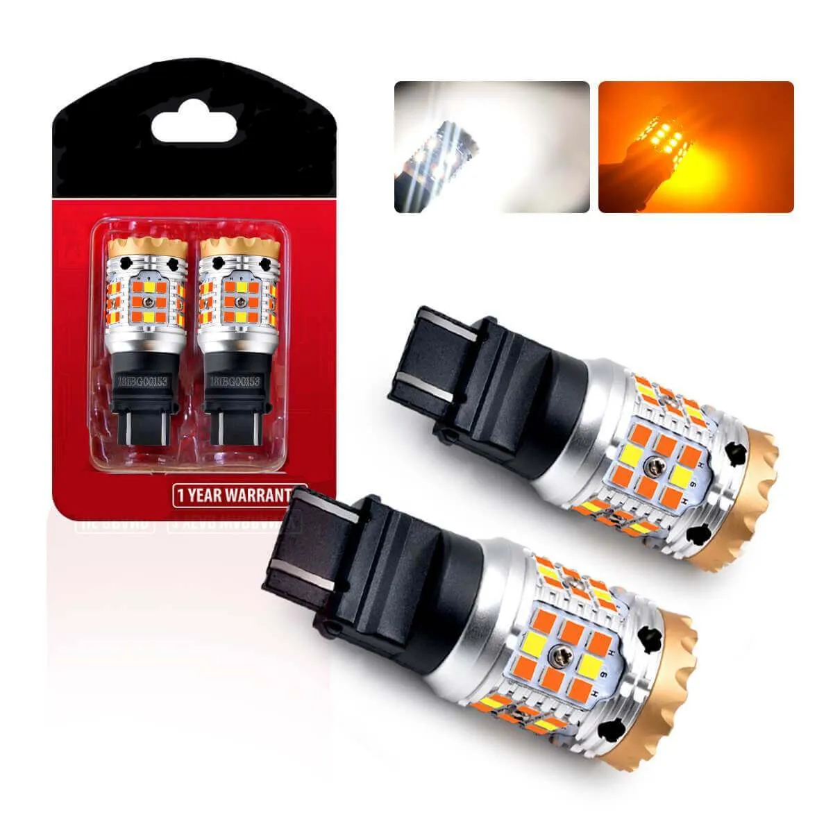 Canbus 28W 2800LM G2 7443 1157 amber white 3157 Switchback led bulb T20 S25 1156 BAU15S car interior led light led bulbs for car